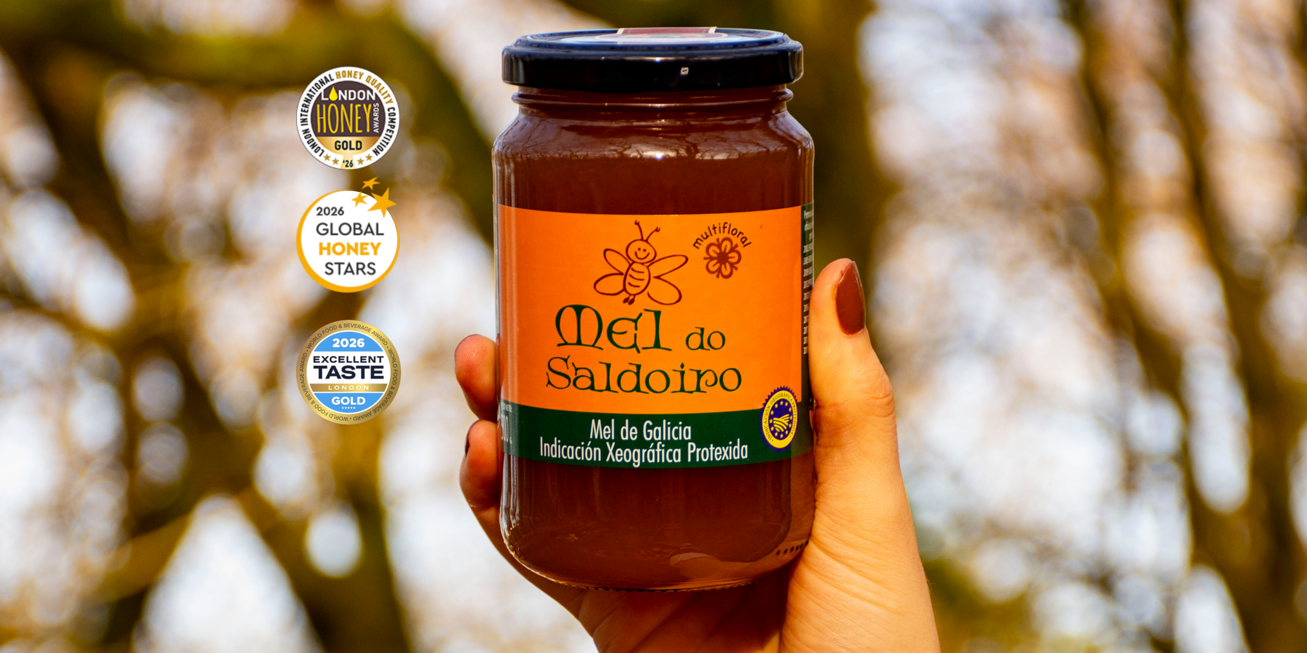 La miel multifloral de Mel do Saldoiro, reconocida con dos nuevos oros internacionales en 2026